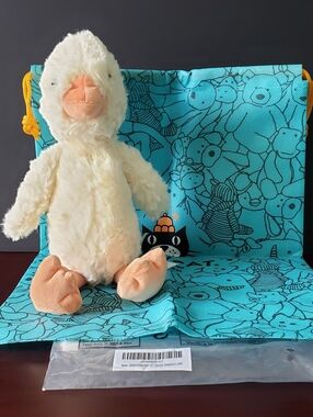Authentic Jellycat Bashful Duck New With Dust Bag All Tags Attached